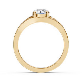 Aurelia Yellow Gold Lab-Grown Diamond Engagement Ring - front view
