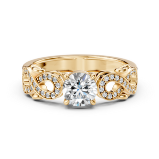 Elara Yellow Gold Engagement Ring – Profile