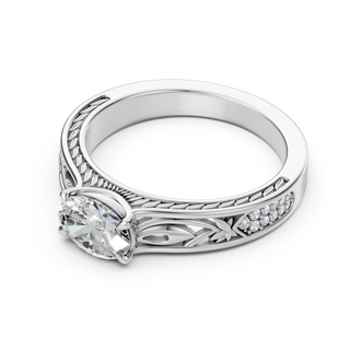 Liora White Gold Lab-Grown Diamond Engagement Ring - detail