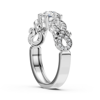 Elara White Gold Engagement Ring – Side