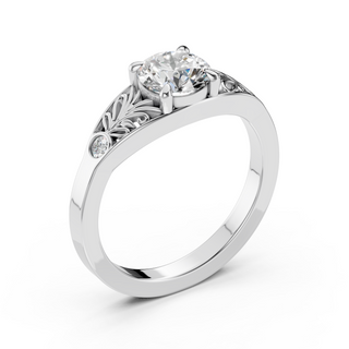 Aurelia White Gold Lab-Grown Diamond Engagement Ring - side view