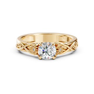 Wisteria Engagement Ring – Yellow Gold – Profile